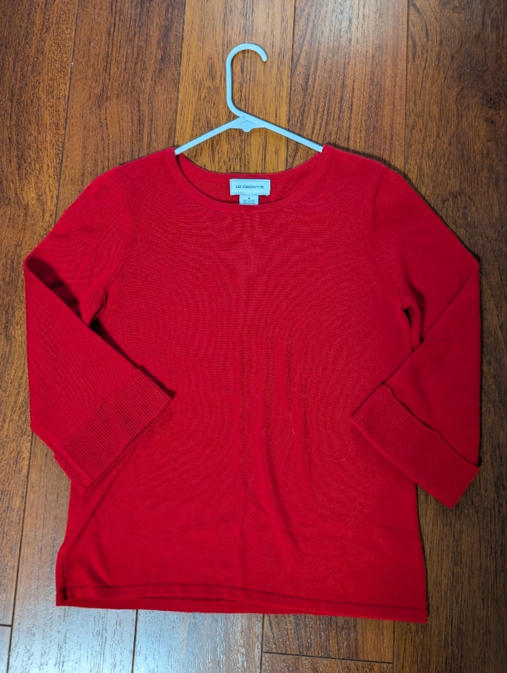 Liz Claiborne Red Crewneck Sweater